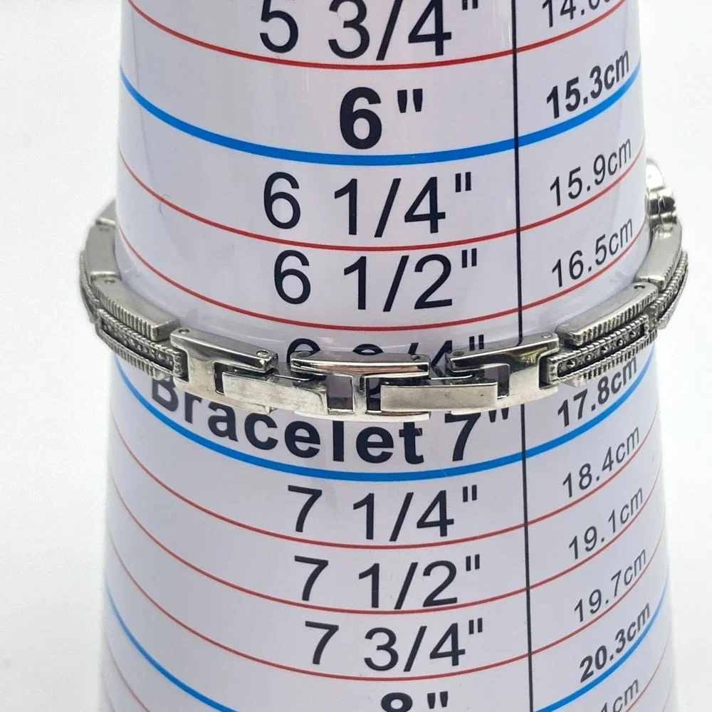 Lexington Women's Marcasite Watch 21mm Silver Tone MOP Dial New Battery 6.75